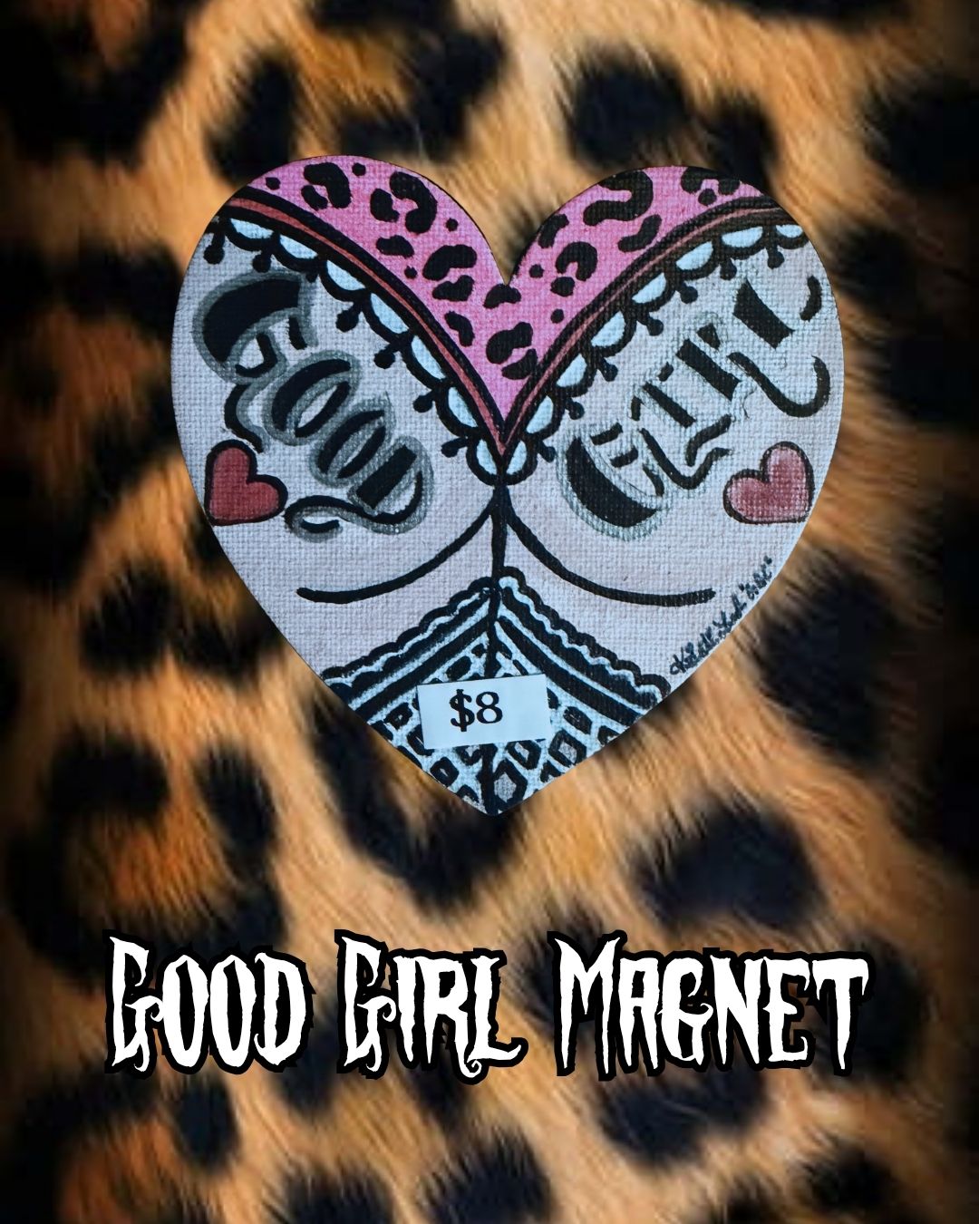 Hand Painted Heart Magnets