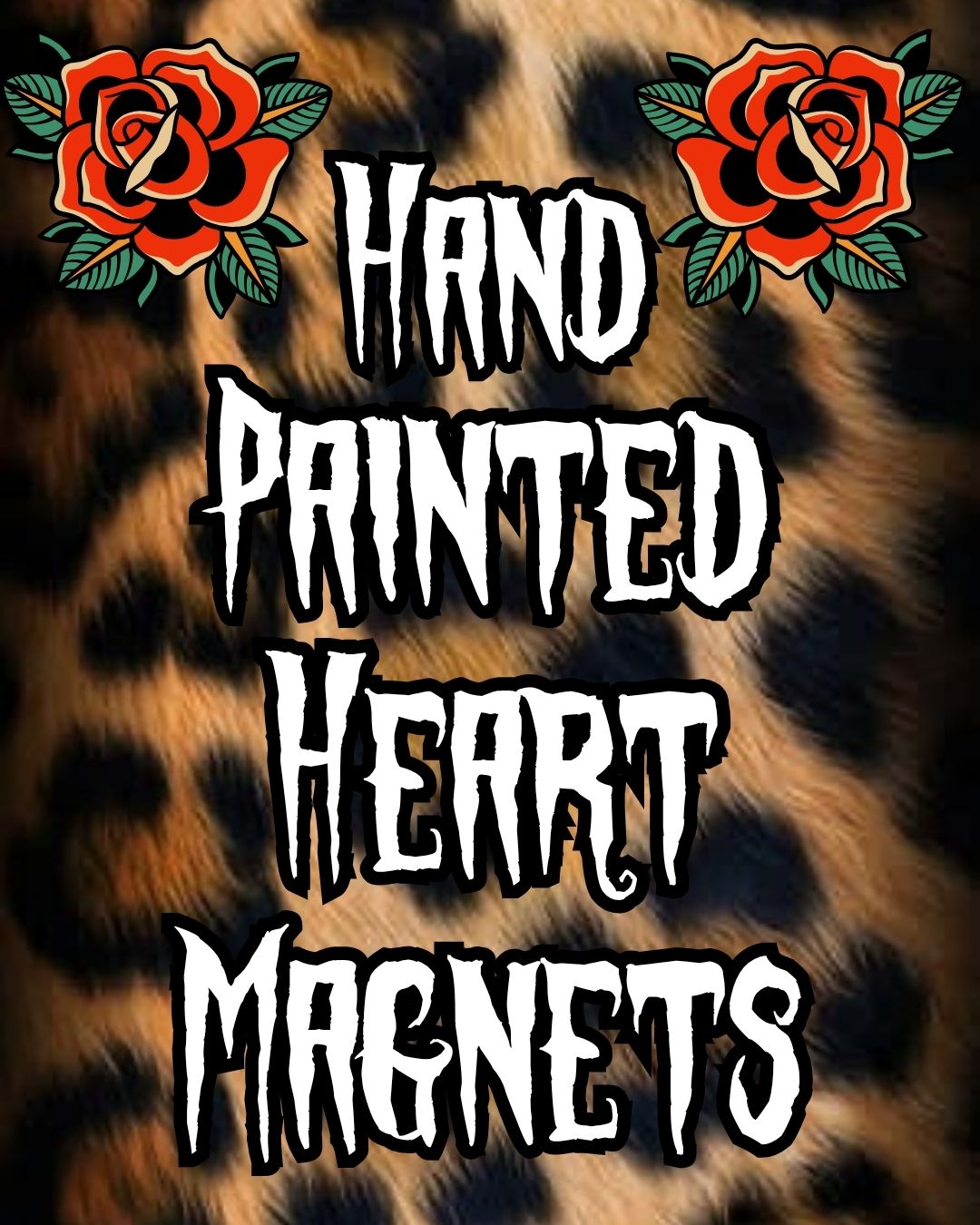Hand Painted Heart Magnets