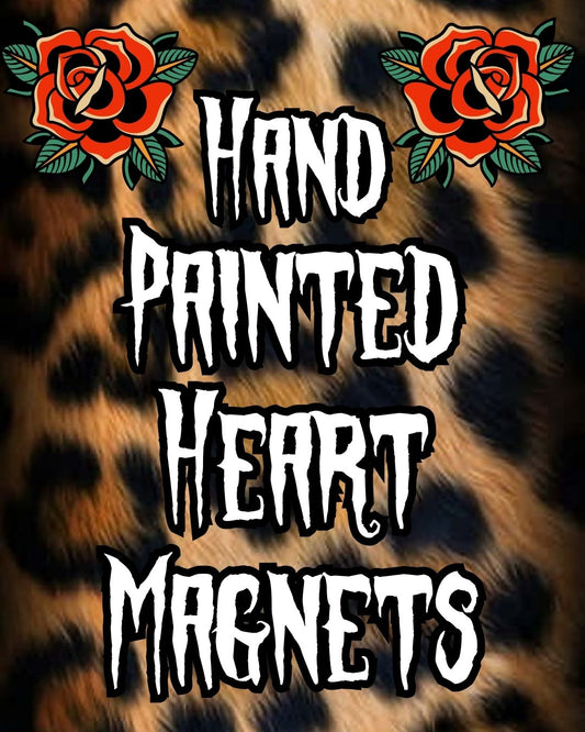 Hand Painted Heart Magnets